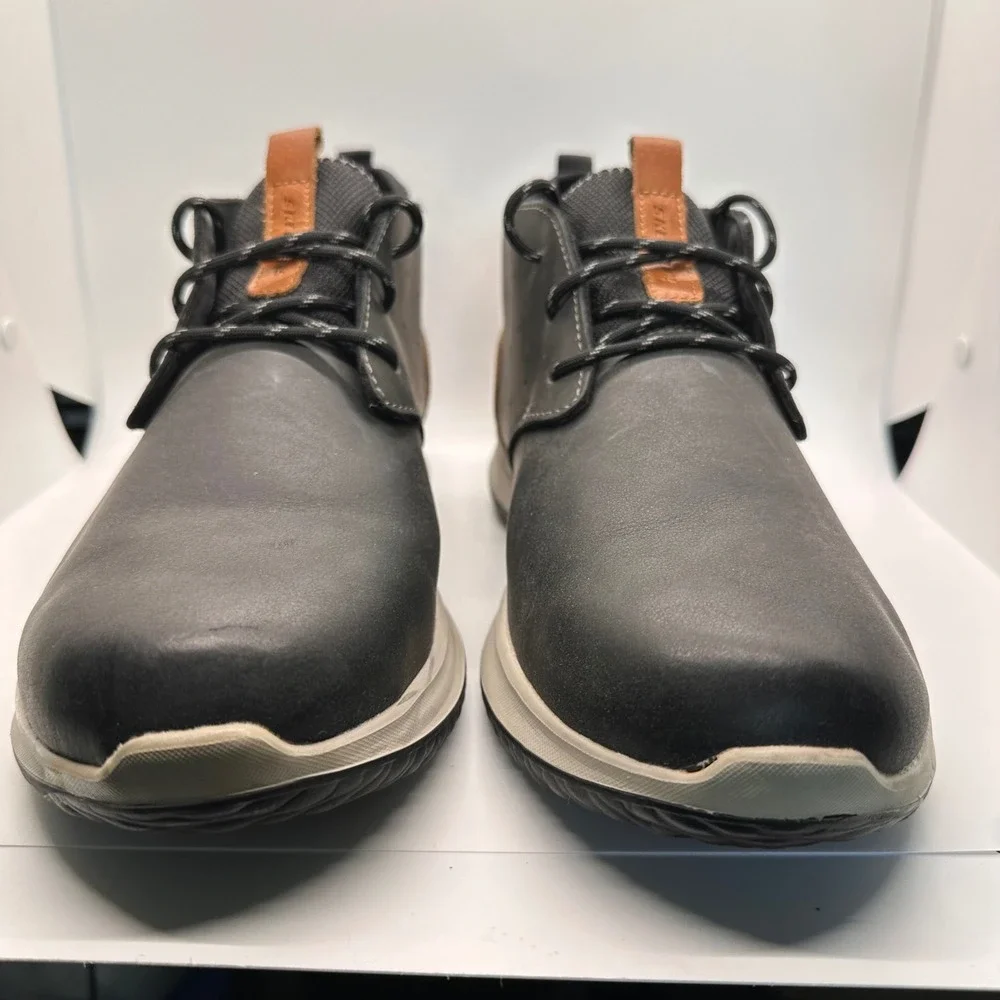 Skechers Men's Relaxed Fit Respected Loleto Chukka Boot Black‎ Leather Size 12